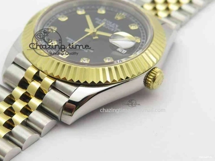 YG Best Edition Diam Maker On DateJust Black Bracelet A2813 BP SS 41mm II Dial Jubilee 0423